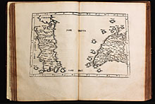Europae Tabula septima continet Sardiniam & Siciliam insulam insulas.