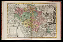 Principatus Silesiae Oelsnensis in suos Districtus Oels Bernstadt et Trebnitz divisi exactissima Tabula geographica