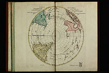 Tabula Geographica Hemisphaerii Australis ad emendatiora quae adhuc prodierunt exempla iussu Acad. Reg. Scient. et Eleg. Litt. Boruss.