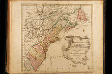 Mappa Geographica Americae Septentrionalis ad emendatiora Exemplaria adhuc edita jussu Acad. Reg. Scient. et Eleg. Litt. descripta Pars II