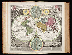 Atlas Novus Terrarum Orbis Imperia, Regna et Status exactis Tabulis Geographice demonstrans / Novus Atlas c. tabularum, cosmo-geographicarum Homannianarum. 